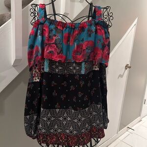 Floral Patchwork Women's Blouse